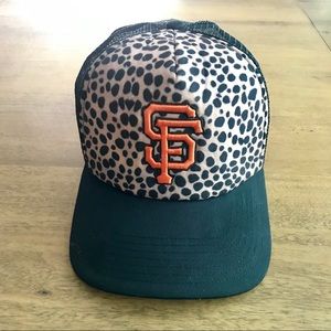 SF Giants Cheetah Print Trucker Hat